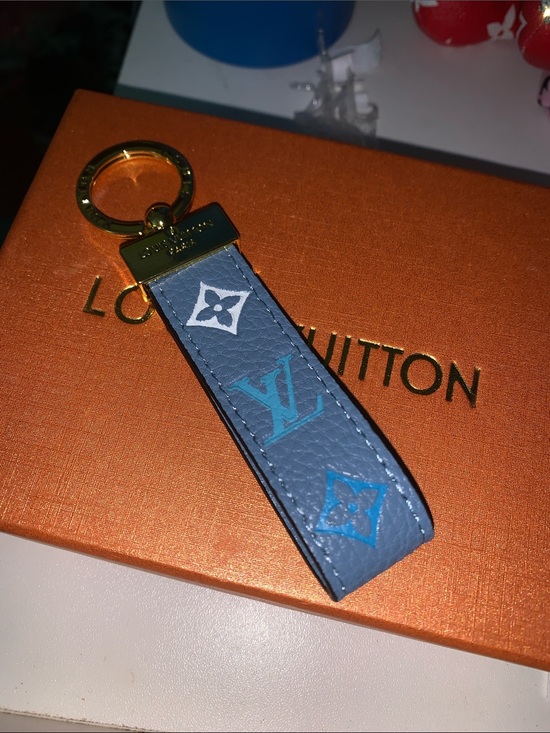 Monogram keychain Accessories - Blue Monogram purse/bag charm Keychain